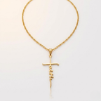 Faith Cross Pendant Chain Necklace