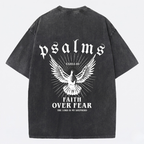 Faith Over Fear Bible Verse Vintage Washed T-Shirt | Y2K Oversized