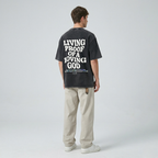 Faith Over Fear Bible Verse Vintage Washed T-Shirt | Y2K Oversized