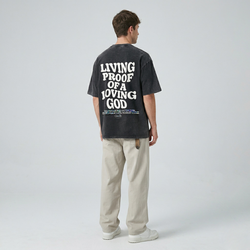 Faith Over Fear Bible Verse Vintage Washed T-Shirt | Y2K Oversized
