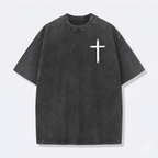 Faith Over Fear Bible Verse Vintage Washed T-Shirt | Y2K Oversized