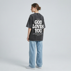 Faith Over Fear Bible Verse Vintage Washed T-Shirt | Y2K Oversized