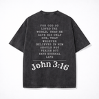 Faith Over Fear Bible Verse Vintage Washed T-Shirt | Y2K Oversized