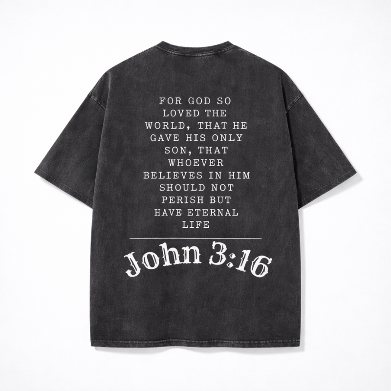 Faith Over Fear Bible Verse Vintage Washed T-Shirt | Y2K Oversized