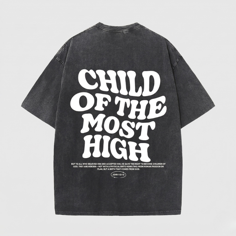 Faith Over Fear Bible Verse Vintage Washed T-Shirt | Y2K Oversized