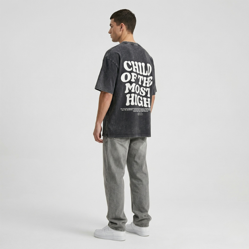 Faith Over Fear Bible Verse Vintage Washed T-Shirt | Y2K Oversized