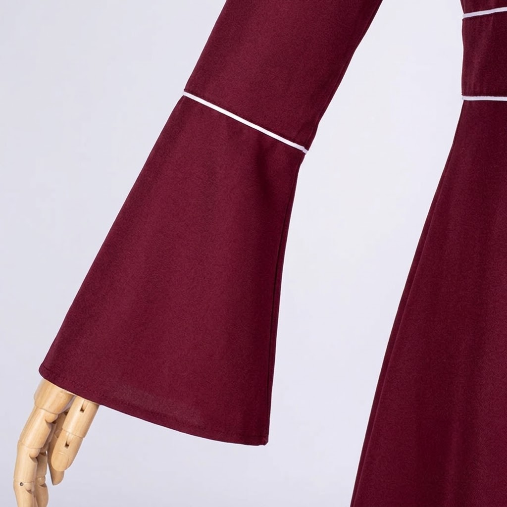 Flared Sleeves Cassock with Cross Motifs & Ritual Aesthetic-Tithesource-