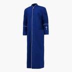 Formal Stand Collar Clergy Robe Cassock with White Cross and Ritual Dignity