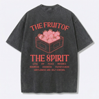 Fruit of The Spirit Christian Jesus Vintage Washed T-Shirt | Retro Streetwear