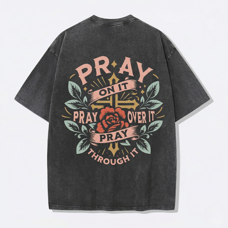 Fruit of The Spirit Christian Jesus Vintage Washed T-Shirt | Retro Streetwear