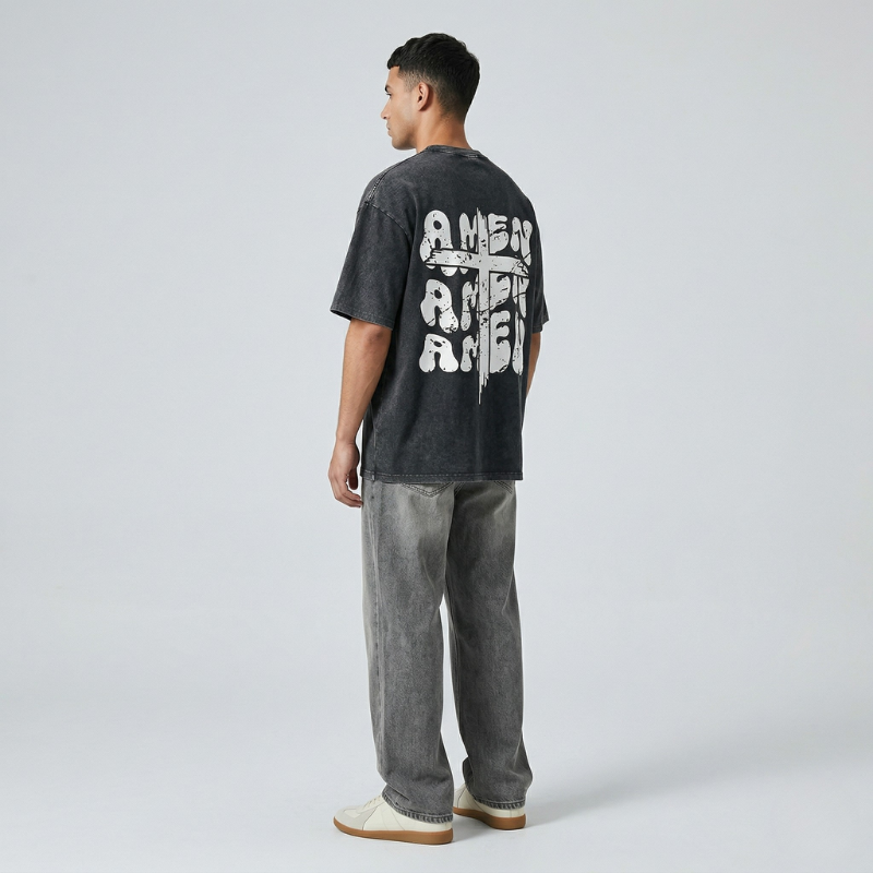 Fruit of The Spirit Christian Jesus Vintage Washed T-Shirt | Retro Streetwear
