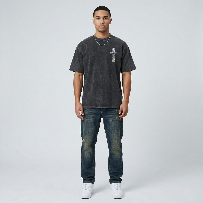 Fruit of The Spirit Christian Jesus Vintage Washed T-Shirt | Retro Streetwear