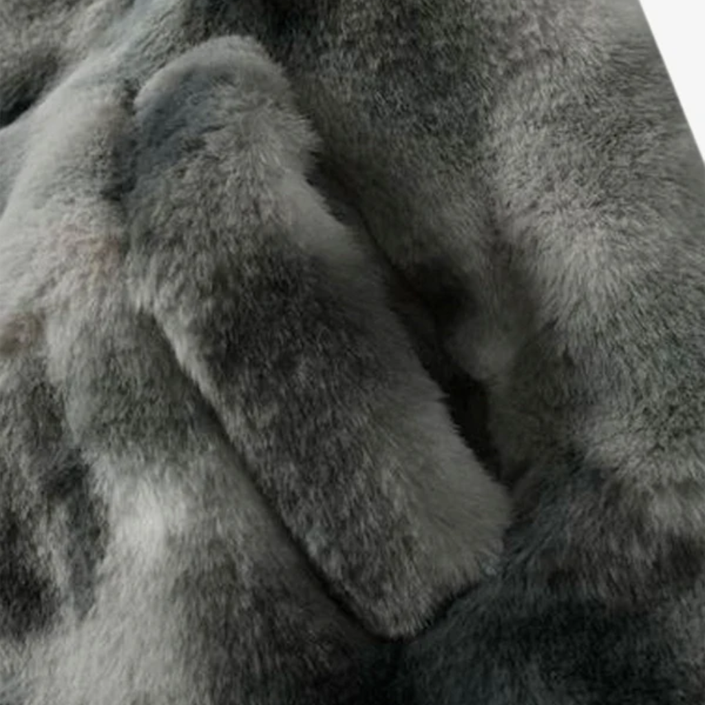 Fur Jacket Men Faux Lambswool Tie Dye Cross Streetwear