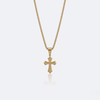 Gold Cross Hip Hop Pendant Necklace | Stainless Steel