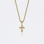Gold Cross Hip Hop Pendant Necklace | Stainless Steel