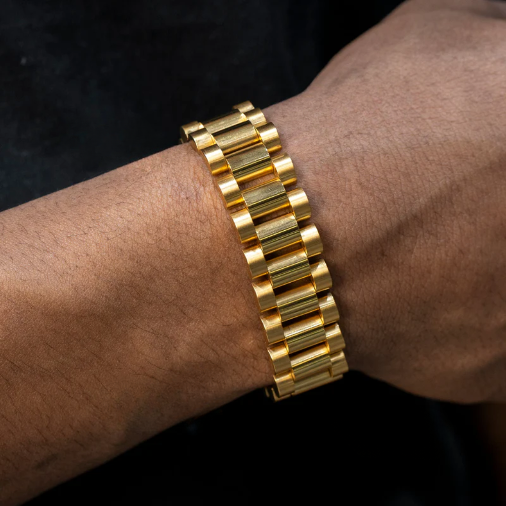 Gold Presidential Band Bracelet