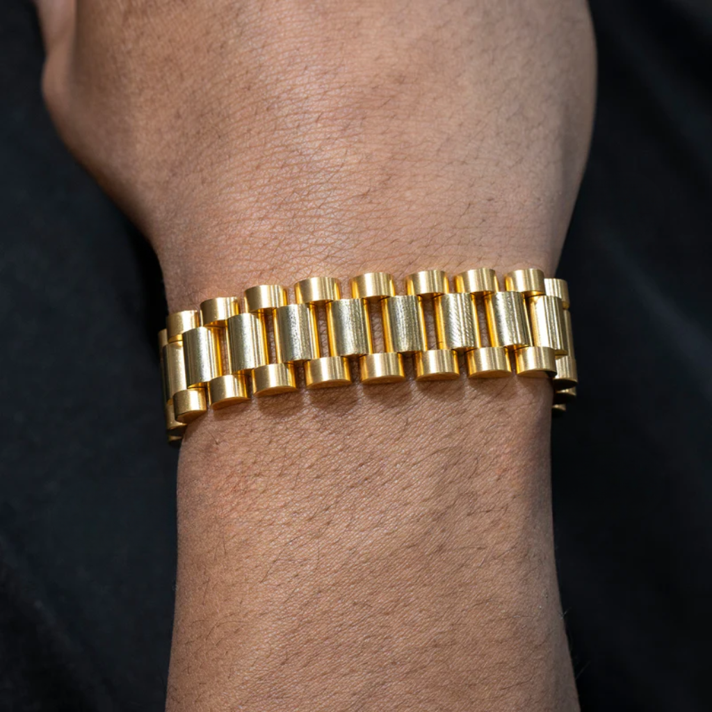 Gold Presidential Band Bracelet