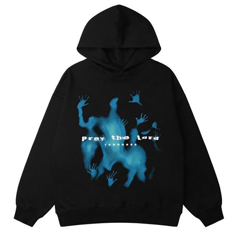 Graphic Oversized Hoodie Men - Y2K Print Streetwear Pullover