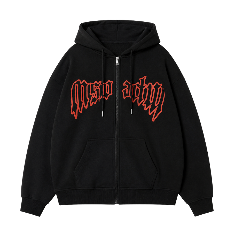 Black Hoodie Women - Graphic Oversized - Y2K Print Streetwear