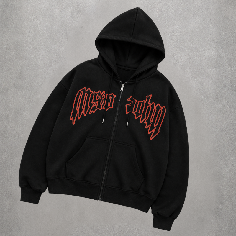 Black Hoodie Women - Graphic Oversized - Y2K Print Streetwear