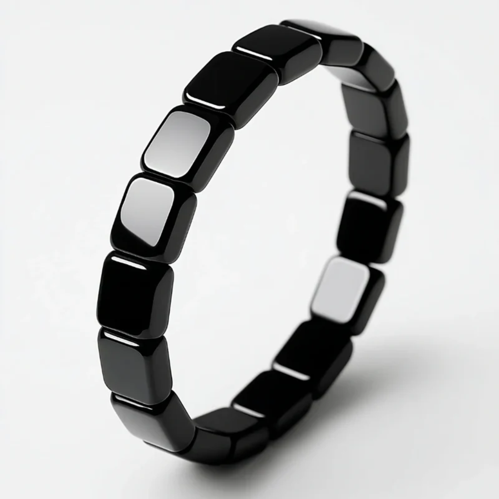 Hematite Bracelet - Mens Magnetic Stone - With Gift Box