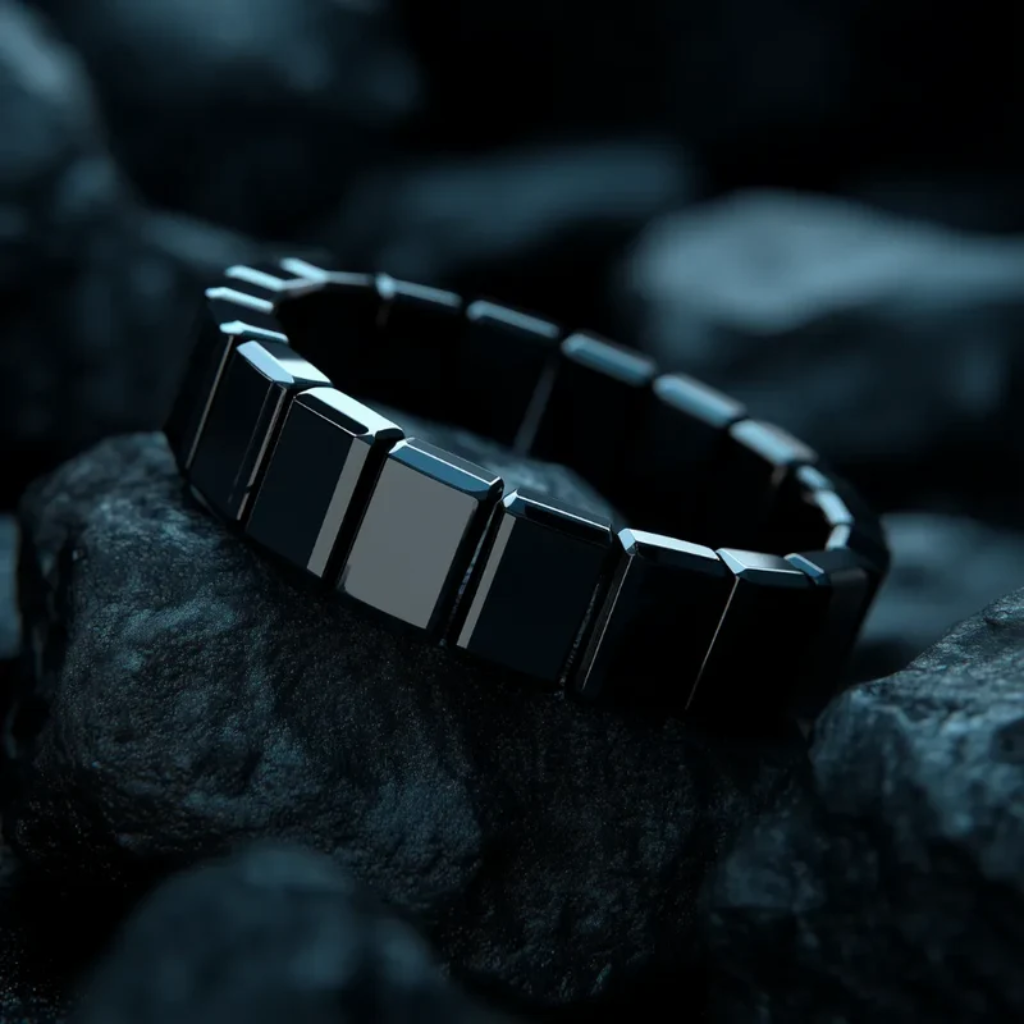 Hematite Bracelet - Mens Magnetic Stone - With Gift Box