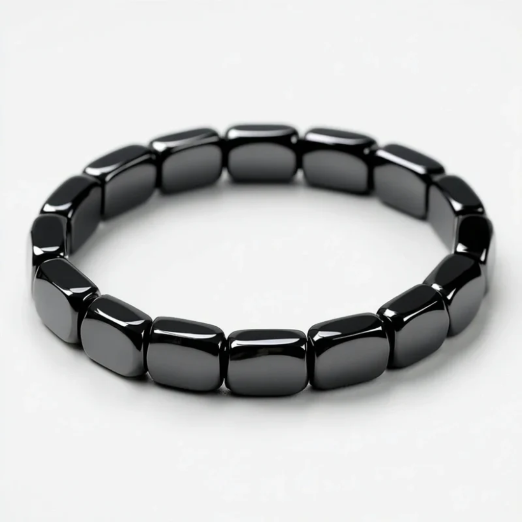 Hematite Bracelet - Mens Magnetic Stone - With Gift Box