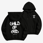 Hoodie Unisex | Faith Graffiti Child of God-Tithesource-Black-S-
