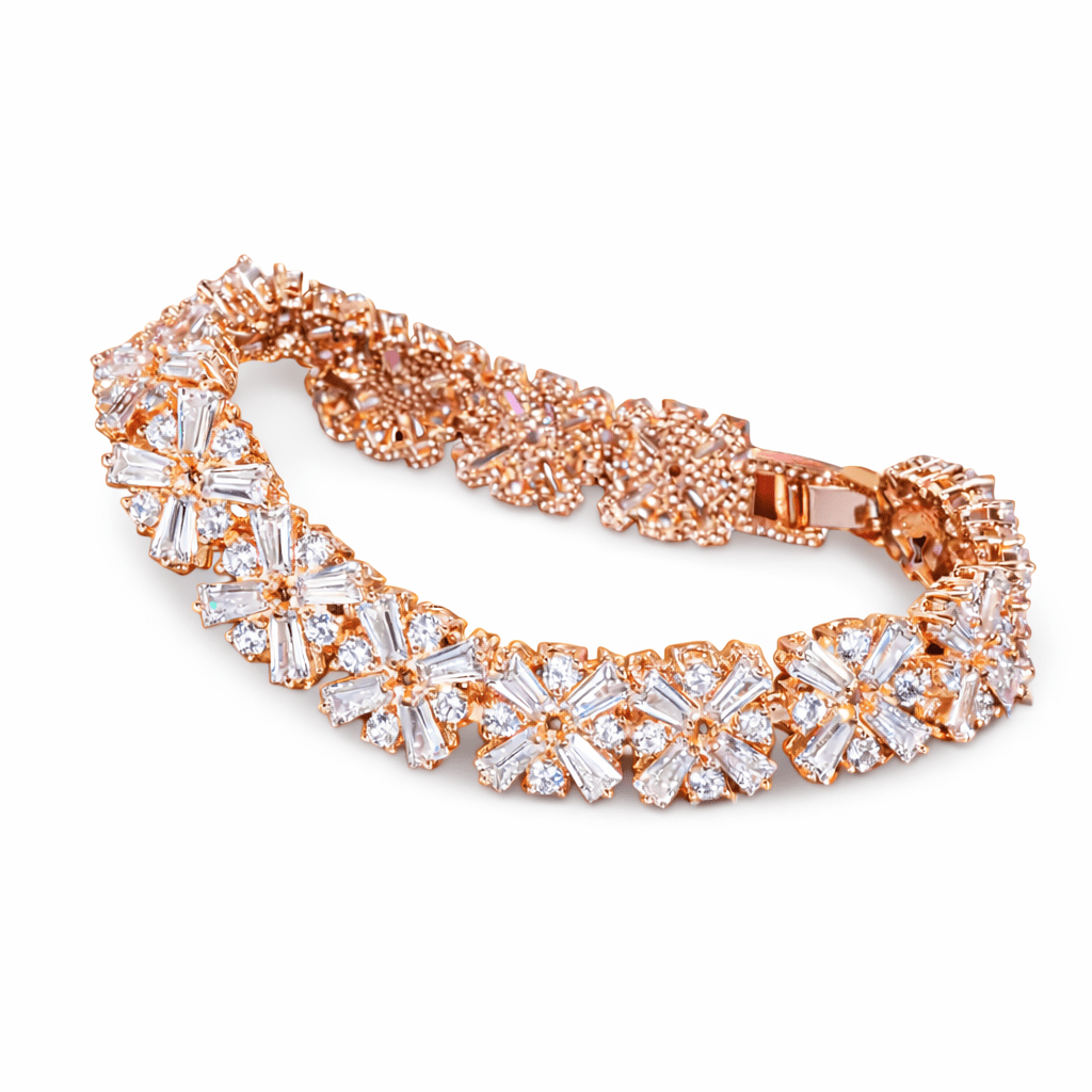 Iced Out Cross Tennis Bracelet