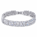 Iced Out Cross Tennis Bracelet