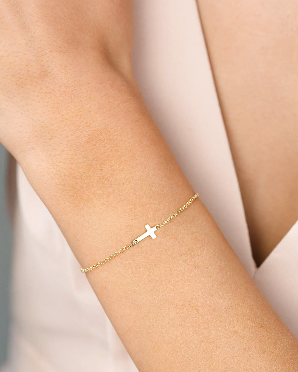 Jerusalem Small Cross Bracelet Women | Gold and Silver-Tithesource-