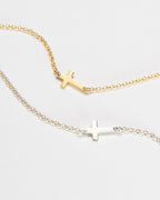 Jerusalem Small Cross Bracelet Women | Gold and Silver-Tithesource-