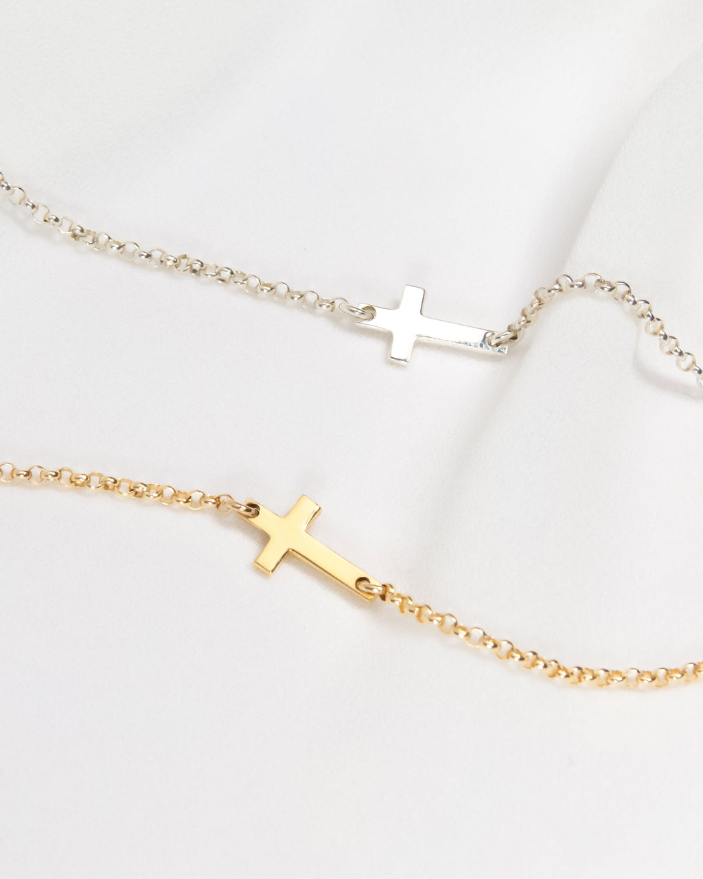 Jerusalem Small Cross Bracelet Women | Gold and Silver-Tithesource-