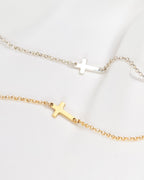 Jerusalem Small Cross Bracelet Women | Gold and Silver-Tithesource-