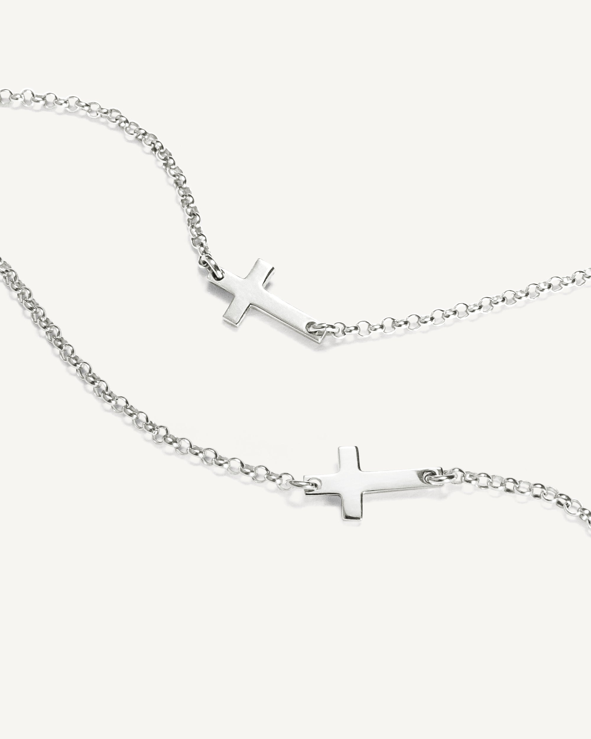 Jerusalem Small Cross Bracelet Women | Gold and Silver-Tithesource-Silver-