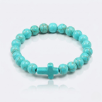 Jesus Cross Stretch Beaded Bracelet