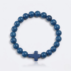 Jesus Cross Stretch Beaded Bracelet