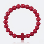 Jesus Cross Stretch Beaded Bracelet