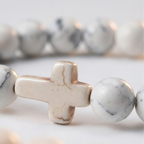 Jesus Cross Stretch Beaded Bracelet