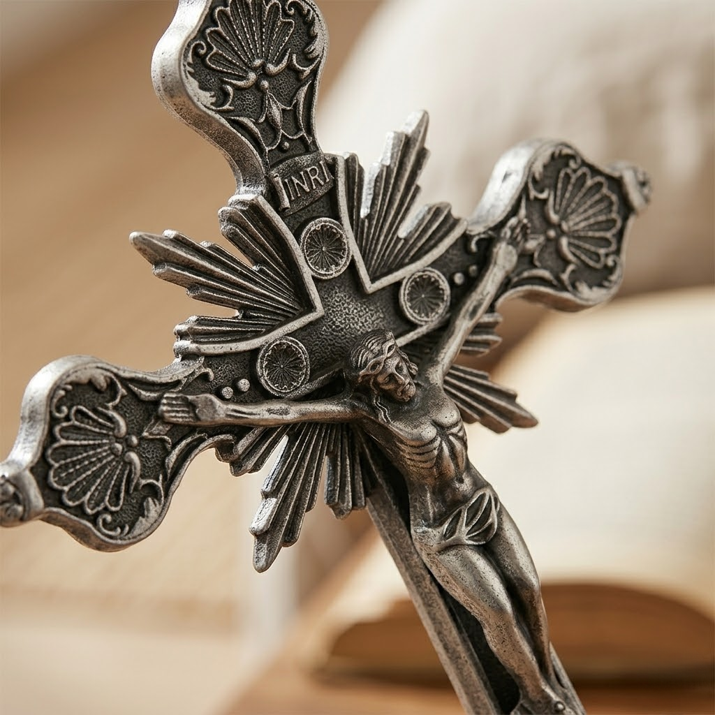 Jesus Crucifix Sculpture | Catholic Home Decor Cross Statue