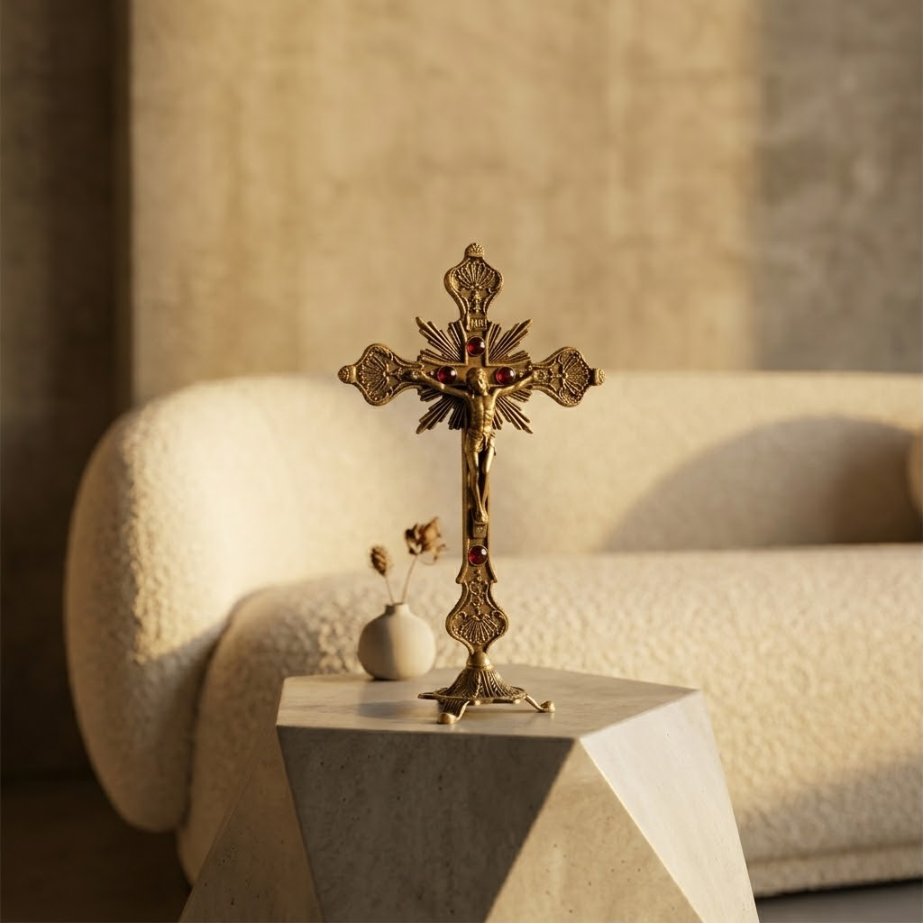 Jesus Crucifix Sculpture | Catholic Home Decor Cross Statue