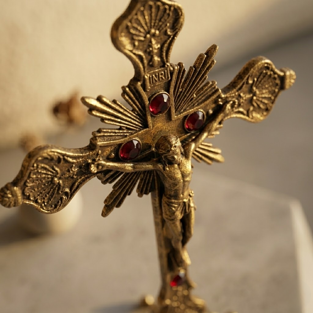 Jesus Crucifix Sculpture | Catholic Home Decor Cross Statue