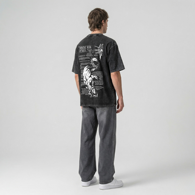 Jesus Vintage Washed Gothic Oversized T-Shirt | Christian