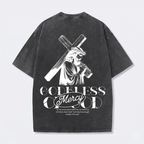 Jesus Vintage Washed Gothic Oversized T-Shirt | Christian