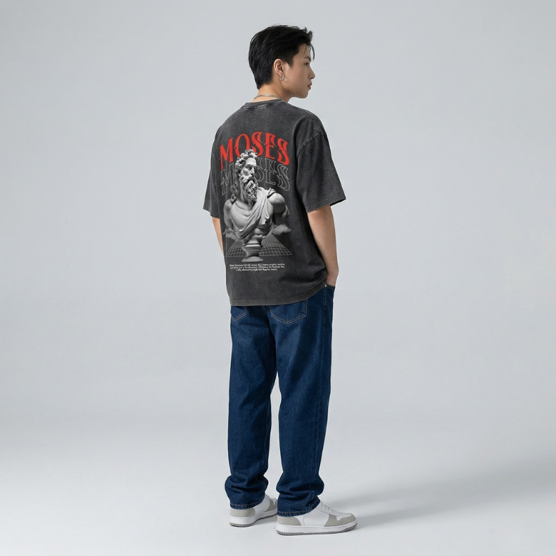Jesus Vintage Washed Gothic Oversized T-Shirt | Christian