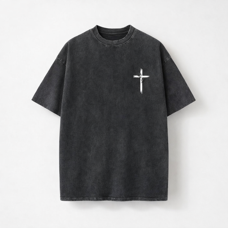 Jesus Vintage Washed Gothic Oversized T-Shirt | Christian