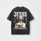 Jesus Vintage Washed Gothic Oversized T-Shirt | Christian