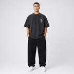 Jesus Vintage Washed Gothic Oversized T-Shirt | Christian
