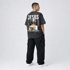 Jesus Vintage Washed Gothic Oversized T-Shirt | Christian