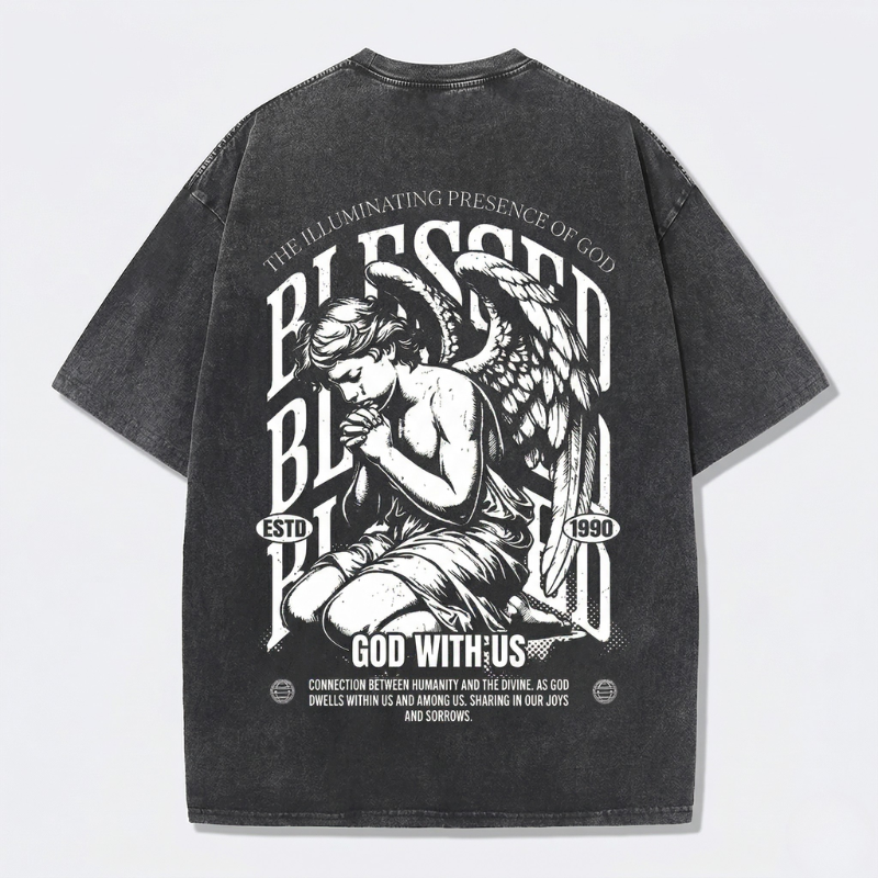 Jesus Vintage Washed Gothic Oversized T-Shirt | Christian
